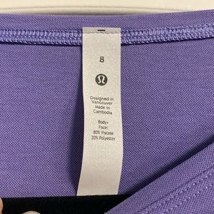 Lulu lemon light purple shirt